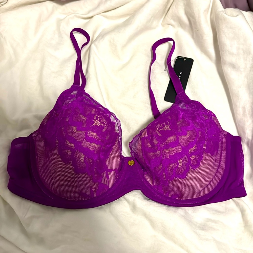 NWT Natori Contour Floral lace bra 36C - Picture 3 of 5